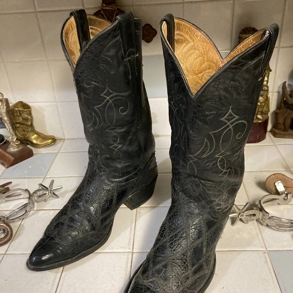 JUSTIN ALLIGATOR BOOTS 10 D main image 10